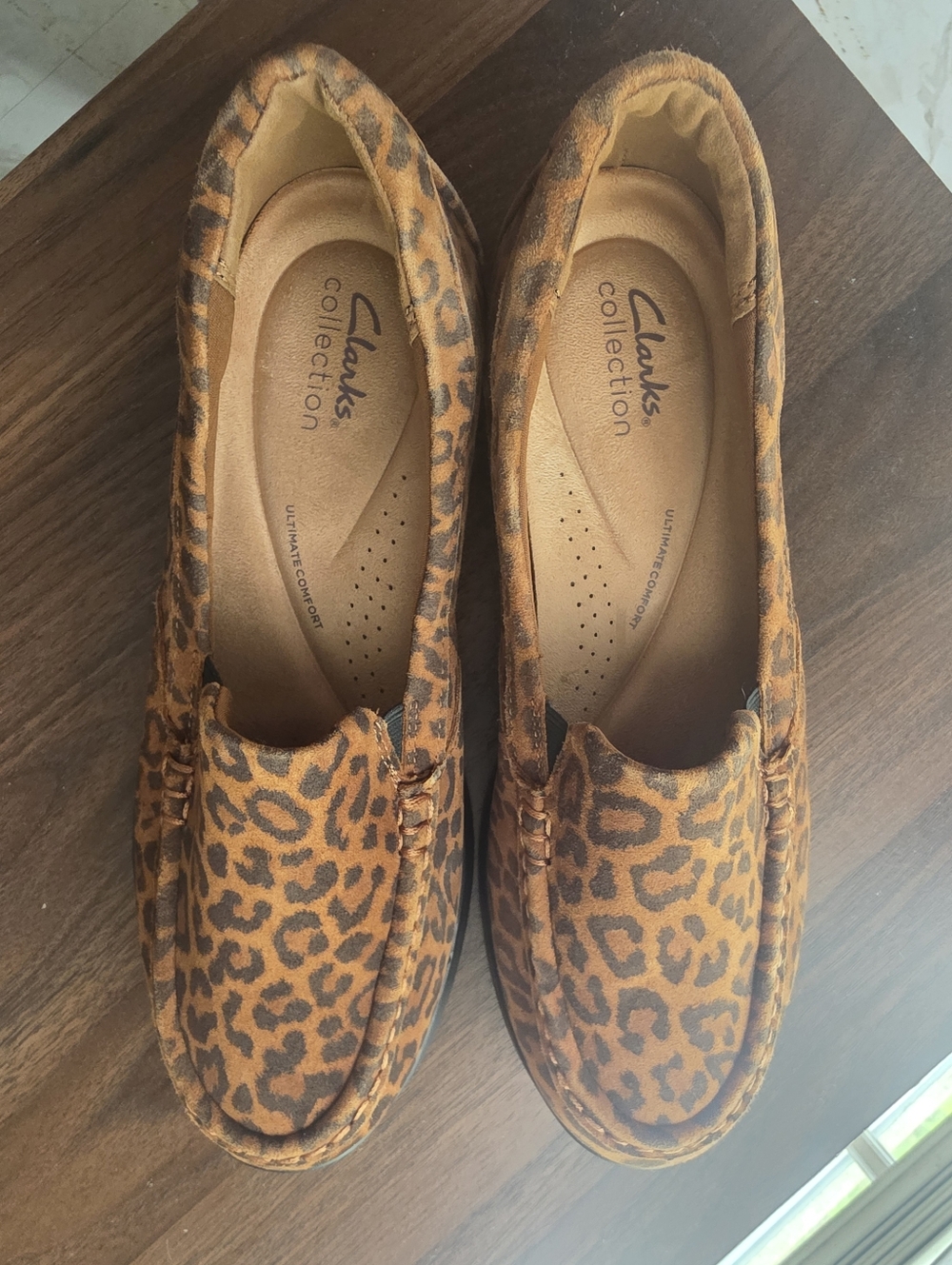Clarks Collection Leopard Print Slip-On Loafers